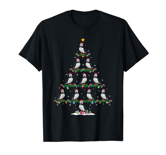 Puffin Christmas Tree Pajama Men Women Kids Ugly Xmas T-Shirt
