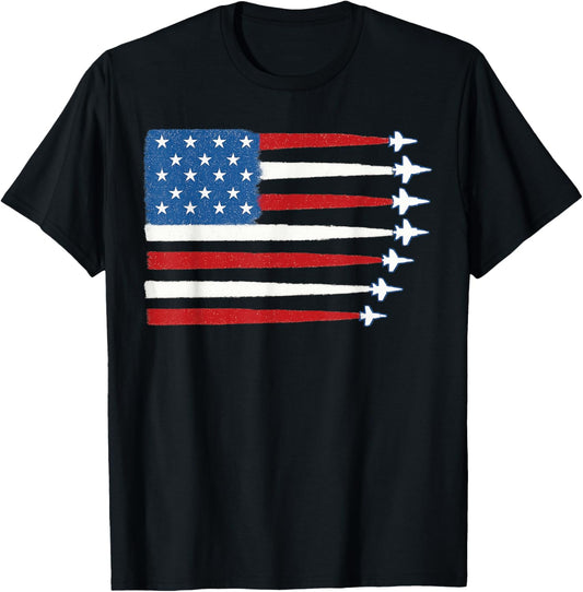 Fighter Usa Flag 4th Of July Patriotic T-shirt
