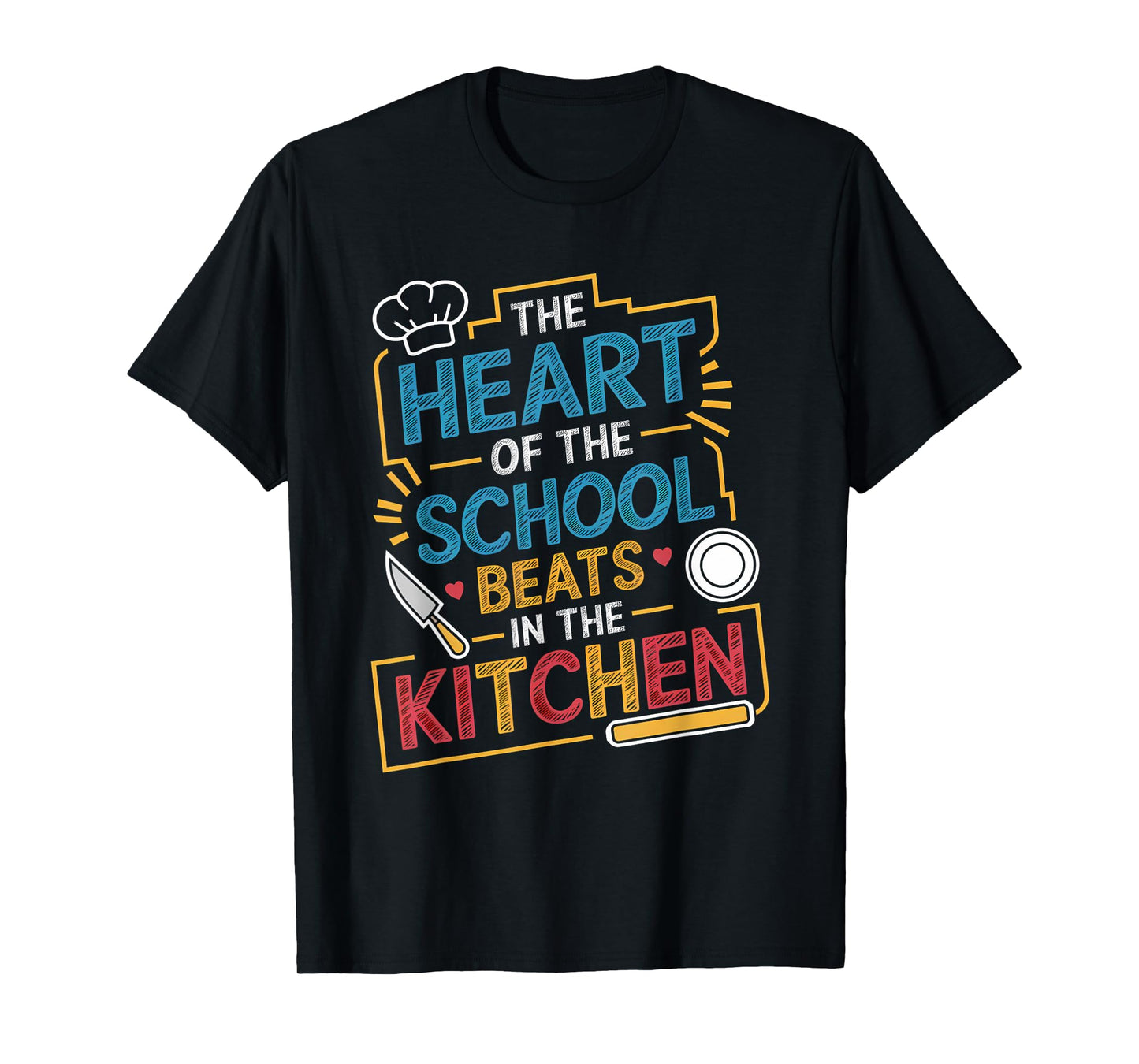 Lunch Hero Squad a Cafeteria Chalkboard School lunch hero T-Shirt