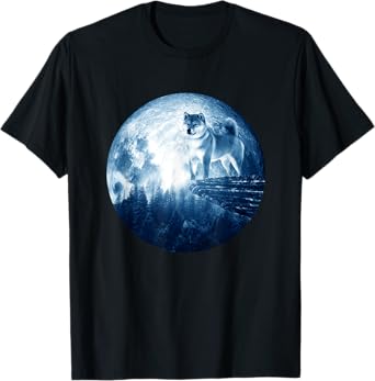 Shiba Inu Dog Moon Dog Mom Dad Women Men Dog Lovers T-Shirt