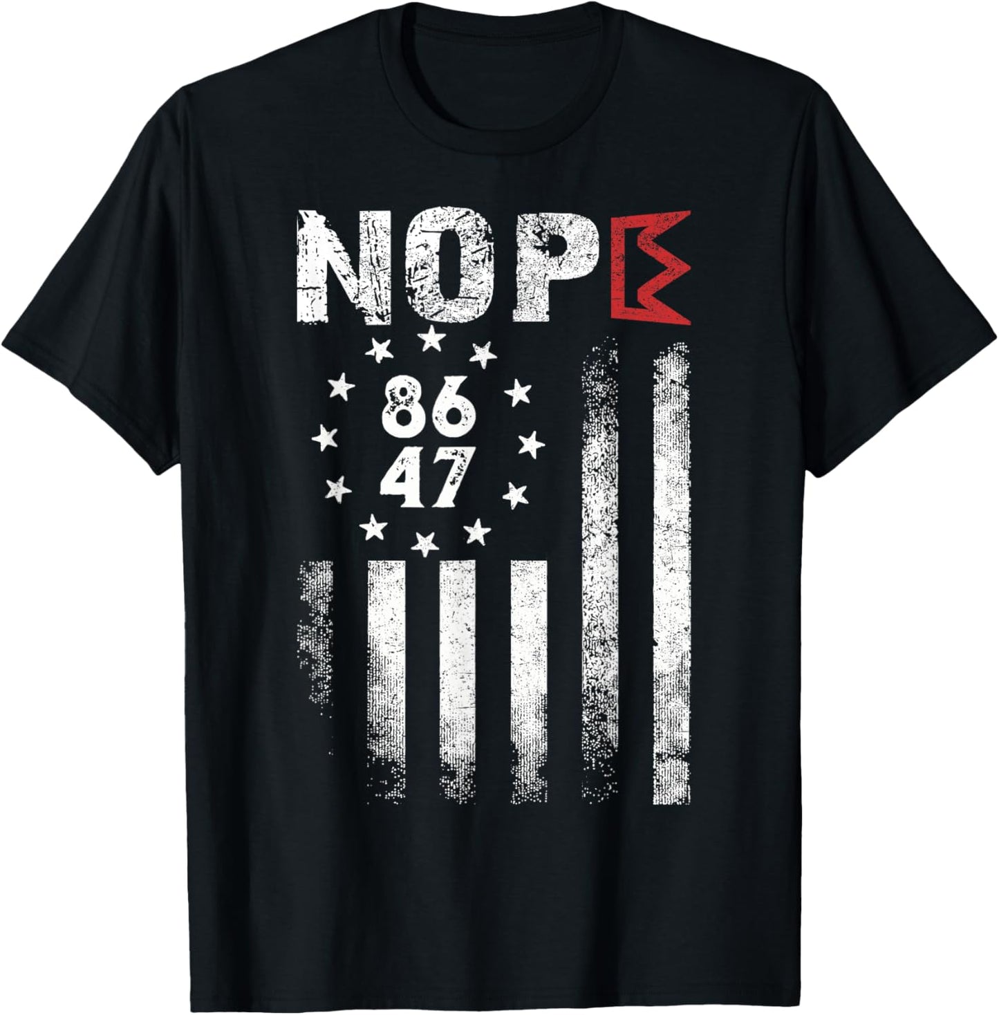 Vintage No Kings Nope Protest Sign Horizontal For Men Women T-shirt