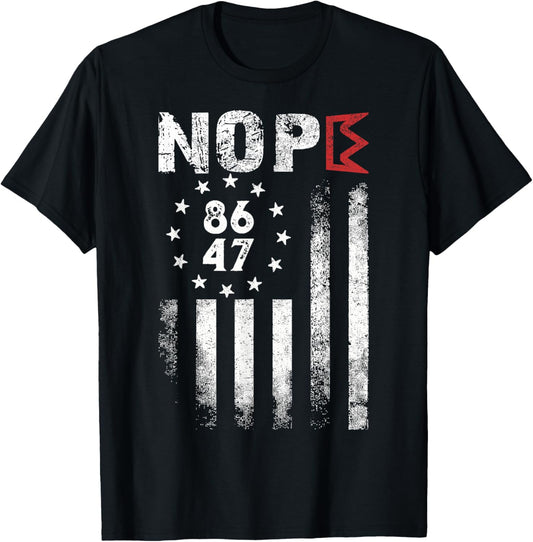 Vintage No Kings Nope Protest Sign Horizontal For Men Women T-shirt
