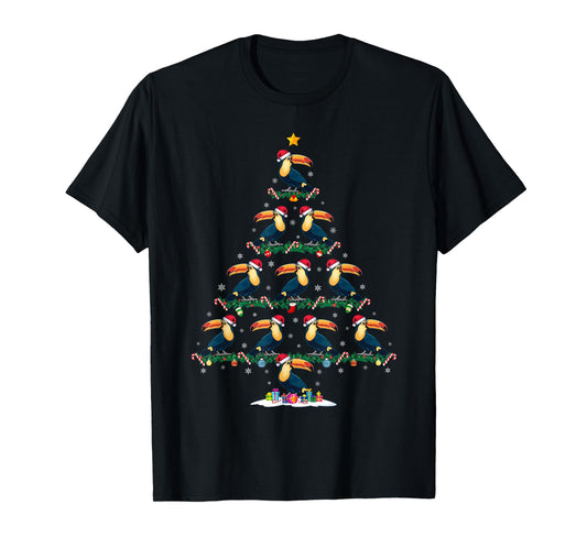 Toucans Christmas Tree Pajama Men Women Kids Ugly Xmas T-Shirt
