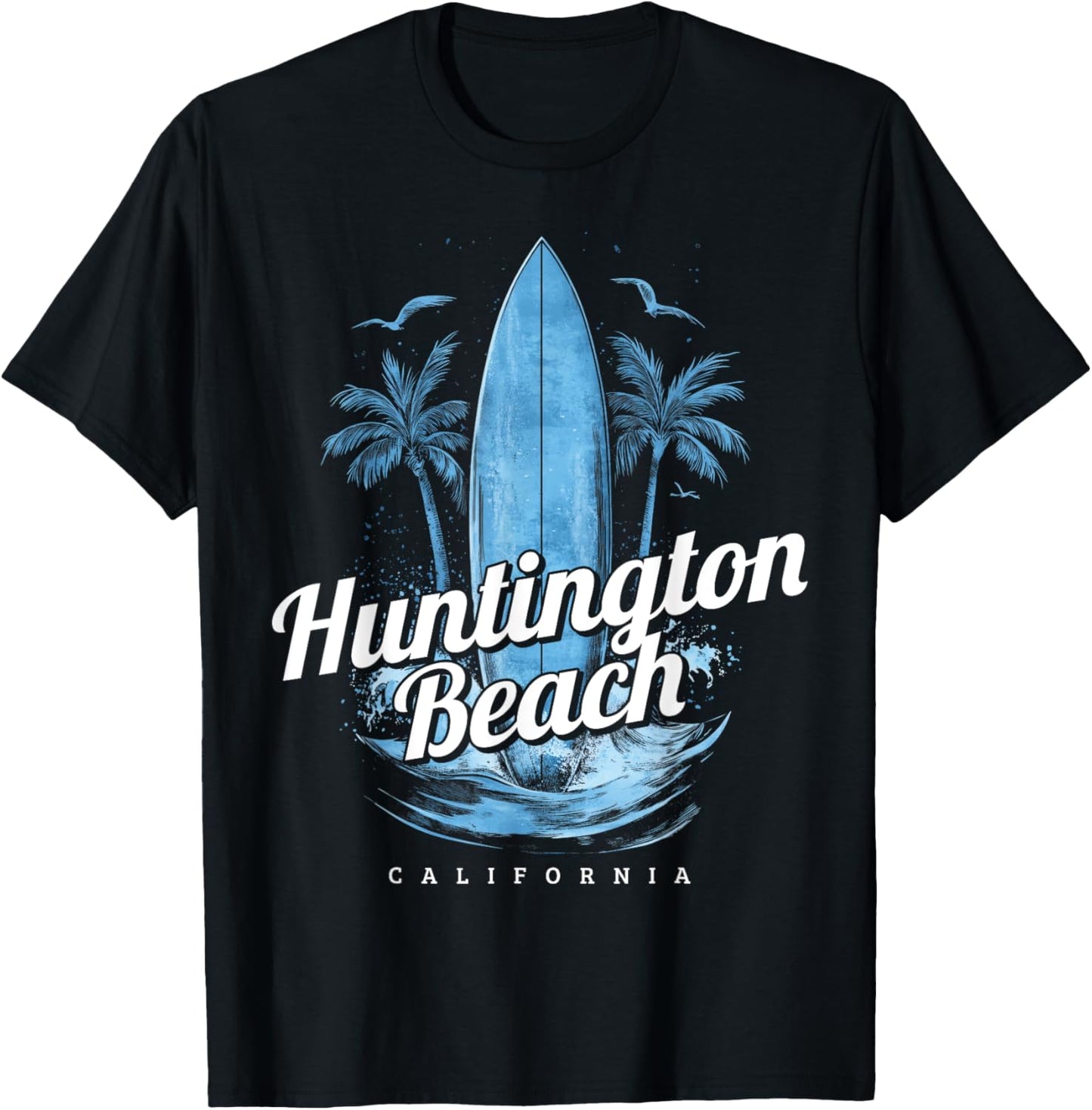 Huntington Beach California Surfing Vintage Surfer T-Shirt