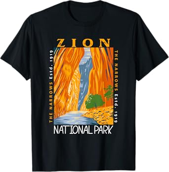 Zion National Park Utah Vintage The Narrows Vintage T-Shirt
