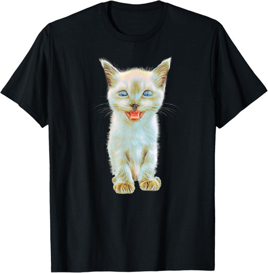 Cute Kitten Siamese Cat Shirt - Men Women Kids Cat Lover T-Shirt