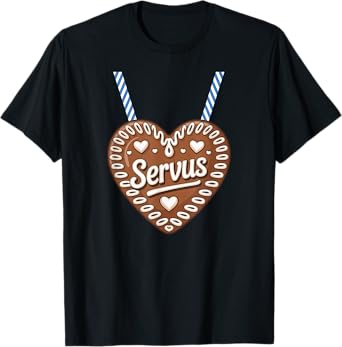 Servus Gingerbread Heart Bavaria German T-Shirt