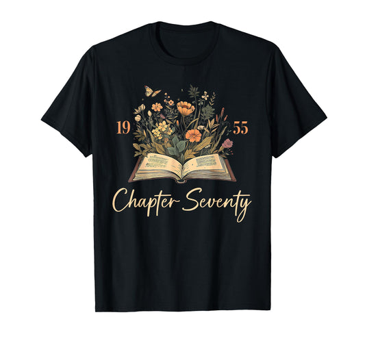 1955 Chapter Seventy 70th Birthday Wildflower Book 70 Yr Old T-Shirt