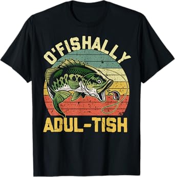 O'Fishally Adultish 18 Year Old Fishing Birthday Theme Party T-Shirt