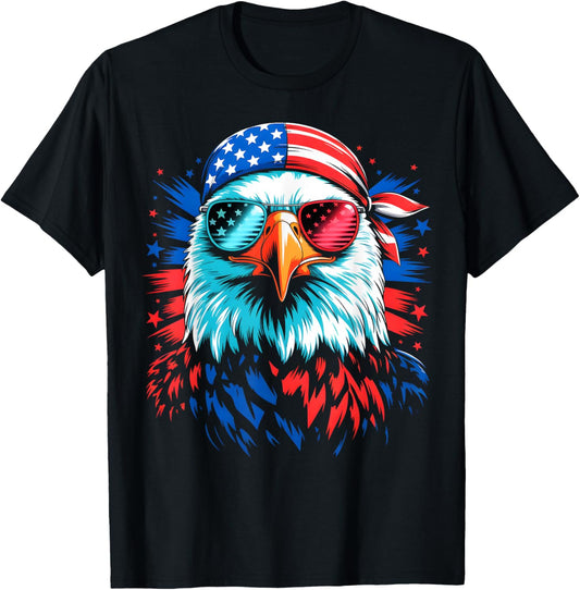 American Flag Patriotic Eagle 4th Of July 2025 Usa Kids Men T-shirt