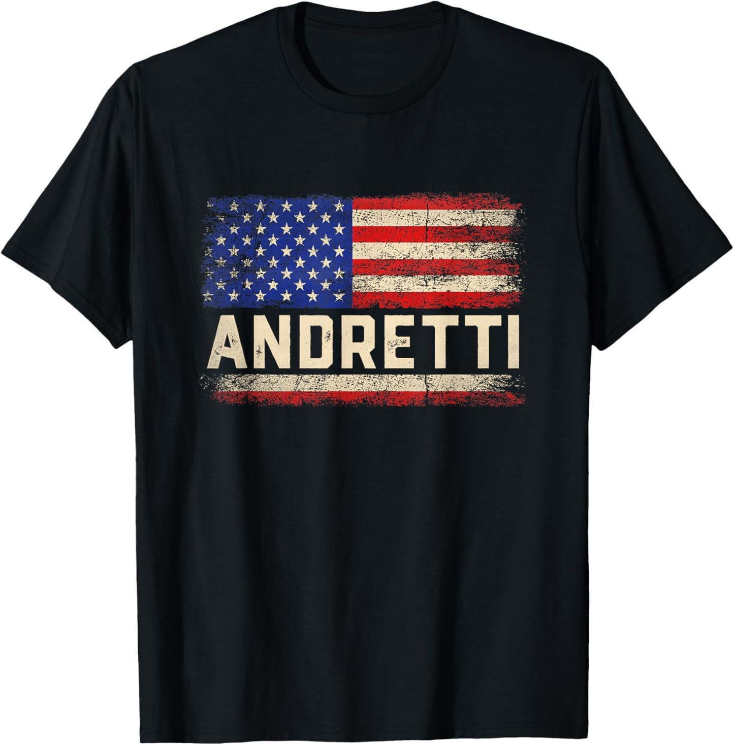 ANDRETTI Last Name Shirt ANDRETTI Name American Flag T-Shirt