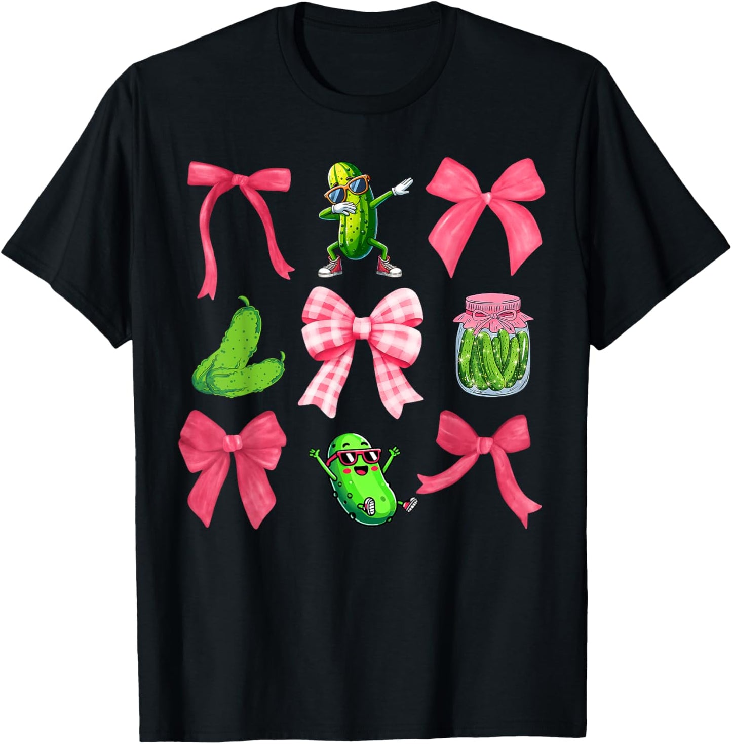 Coquette Pickle Funny Dabbing Pickle Women Girls T-Shirt