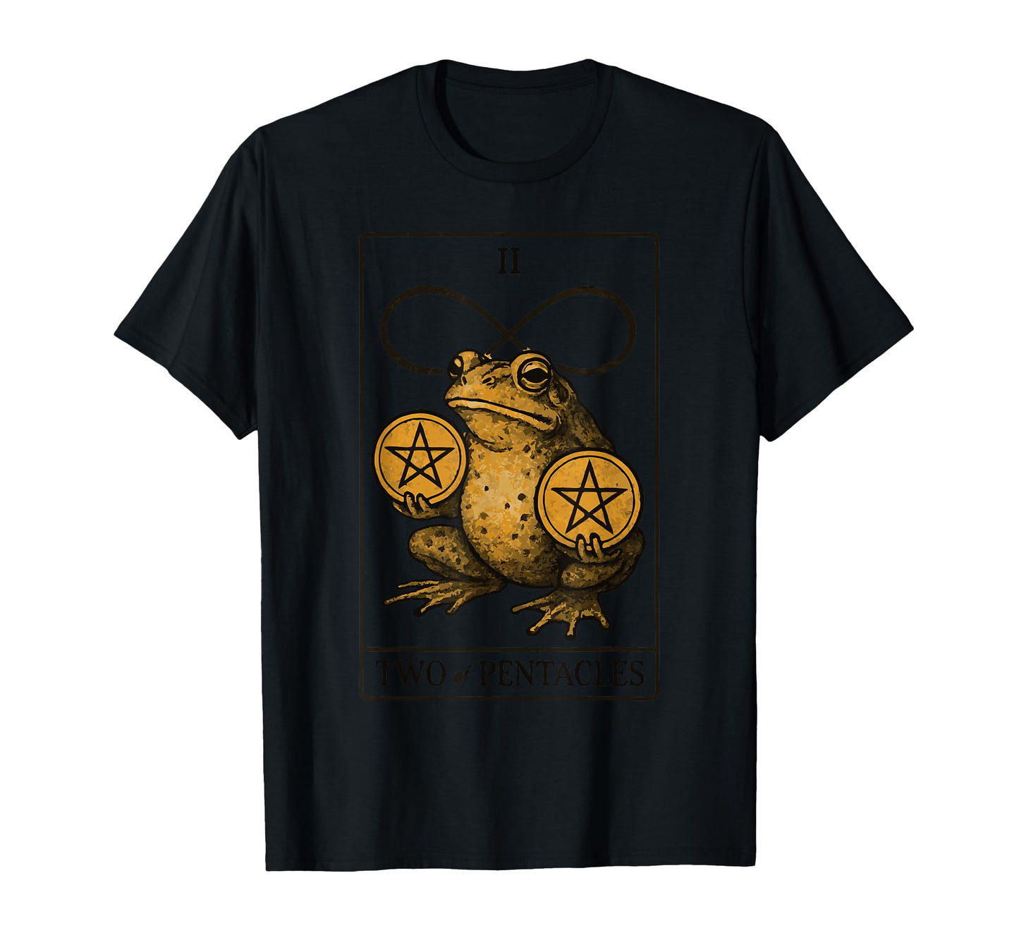 Toad Two Of Pentacles Tarot Card T-Shirt