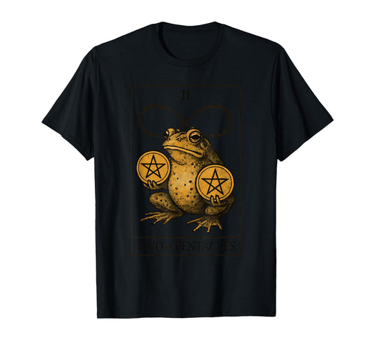 Toad Two Of Pentacles Tarot Card T-Shirt