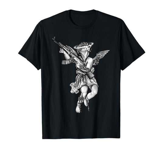Avenging Angel Sinner Chicano Tattoo T-Shirt