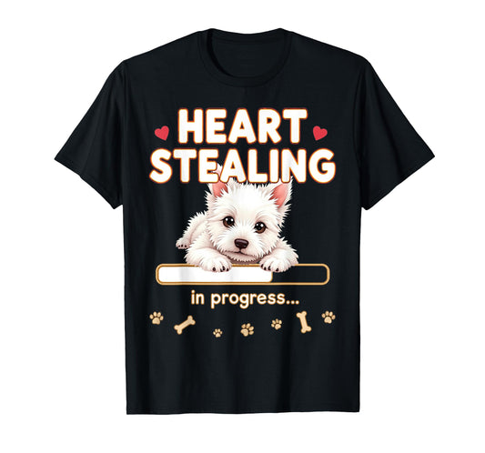 Heart West Highland White Terrier Funny Gift Westie Puppy T-Shirt
