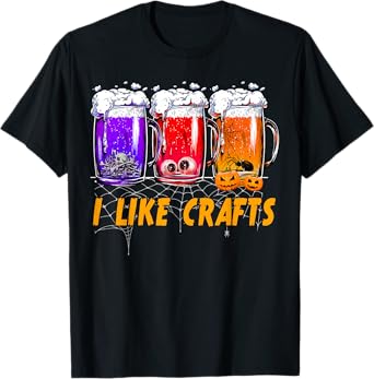 I Like Crafts Beer Drinking Happy Halloween for Dad Daddy T-Shirt