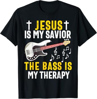 Christian Bass Guitar Player Worship Jesus Bassist Music T-Shirt