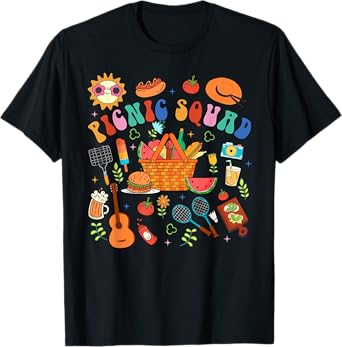 Picnic Squad Outdoor Summer Party Funny Picnic Month T-Shirt