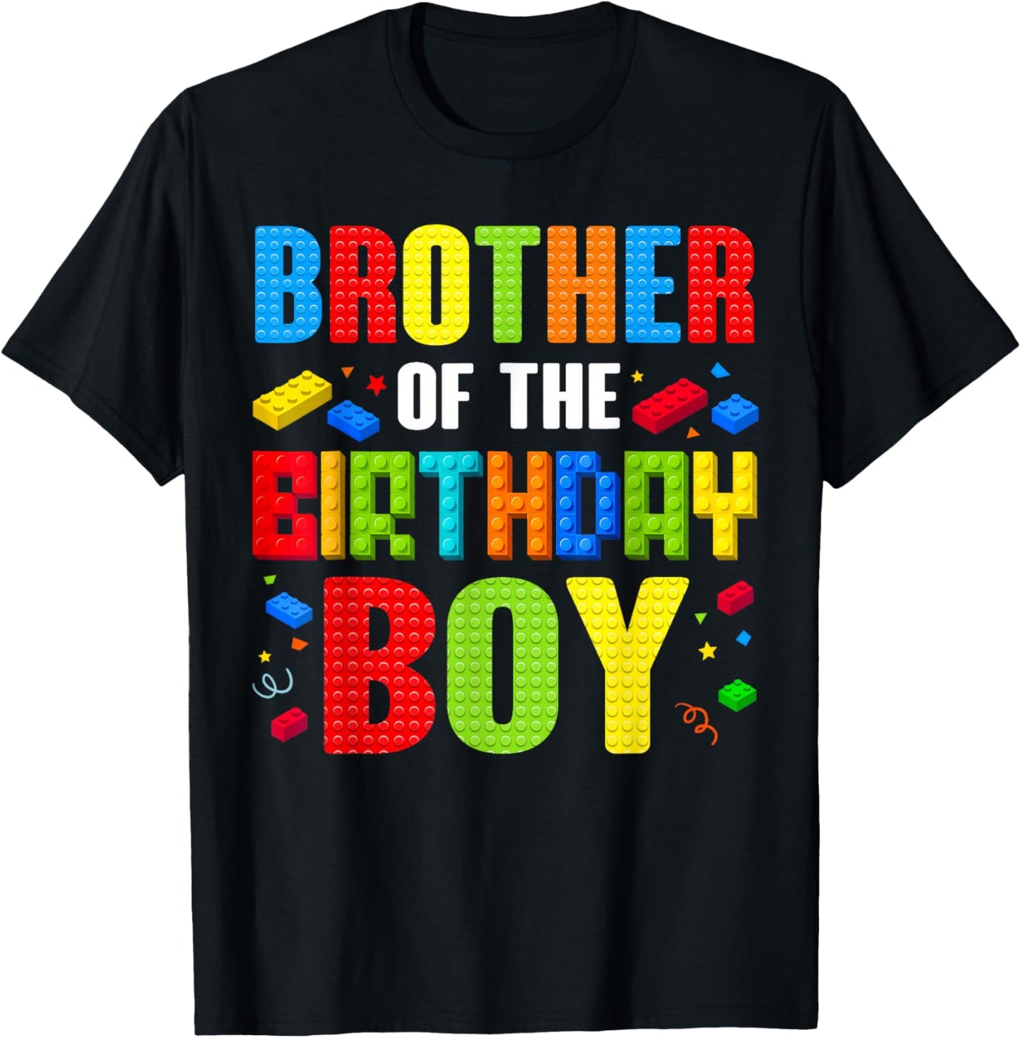 Brother Of The Birthday Boy Family Builder Building Party T-Shirt