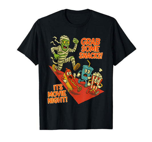 Grab Some Snacks! It's Movie Night! Halloween Horror Nights T-Shirt