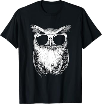 Owl Sunglasses Graphic T-Shirt