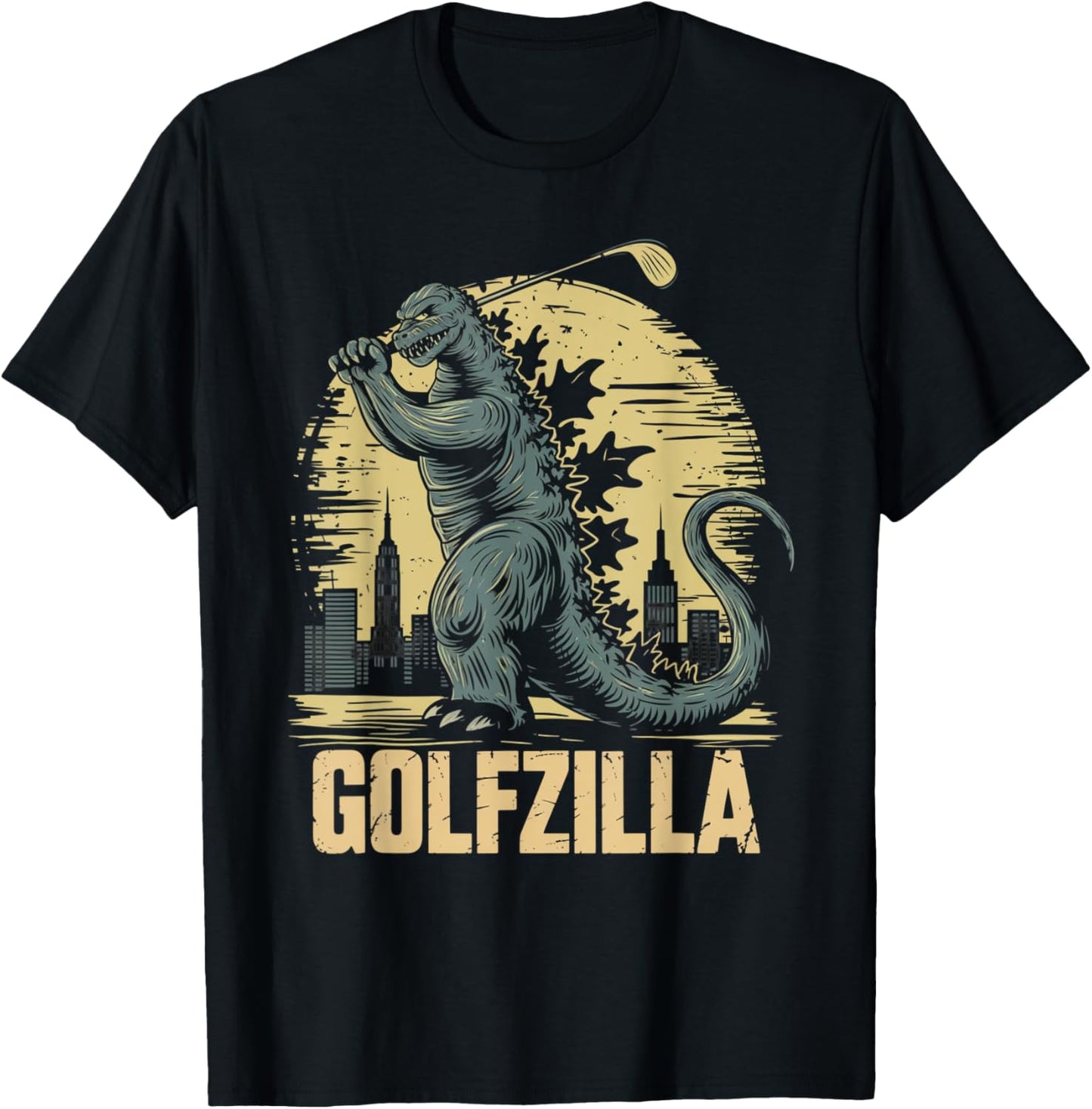 Kaiju Golfzilla Funny Golfing Golf Golfer Men Women Kids T-Shirt