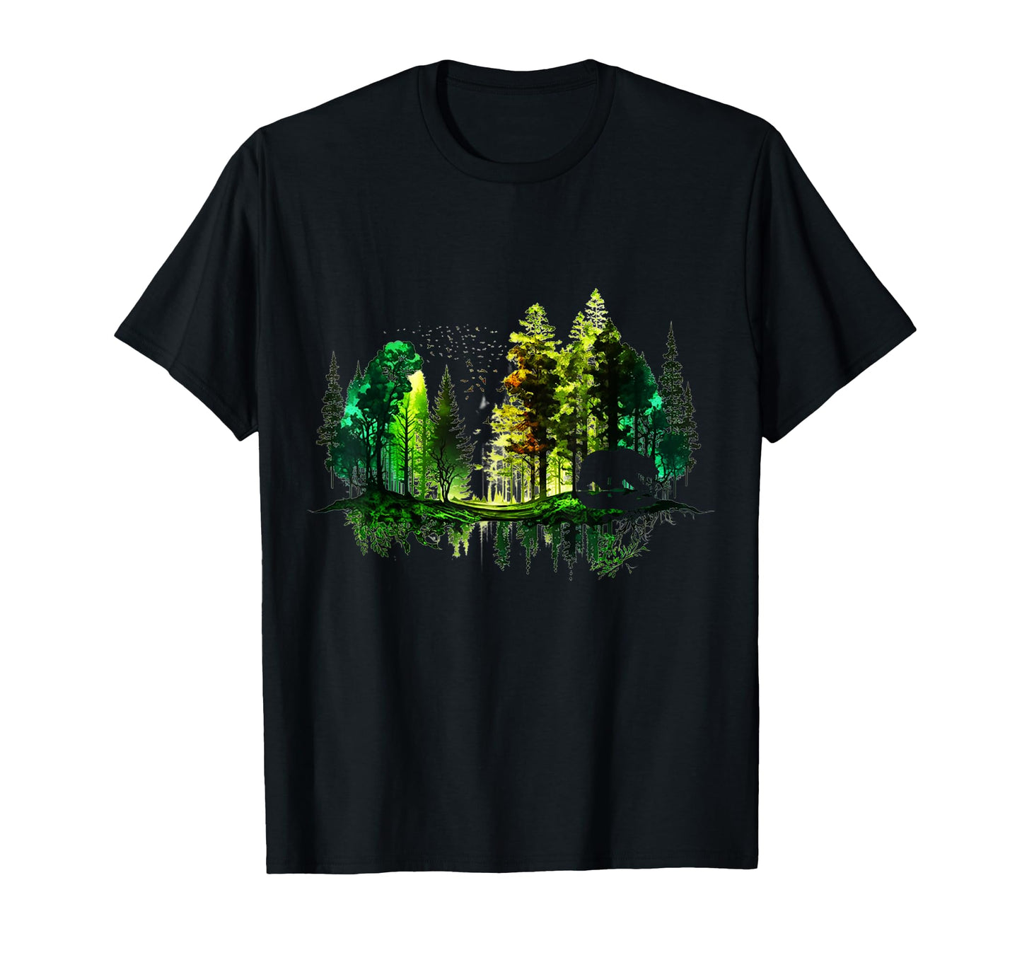 Trees Reflection Wildlife Nature Animal Bear Outdoor Forest T-Shirt