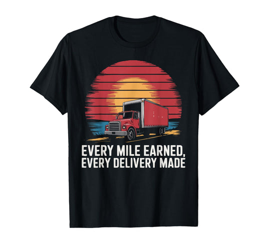 Box Truck Driving Truck Driver Proud Trucker T-Shirt