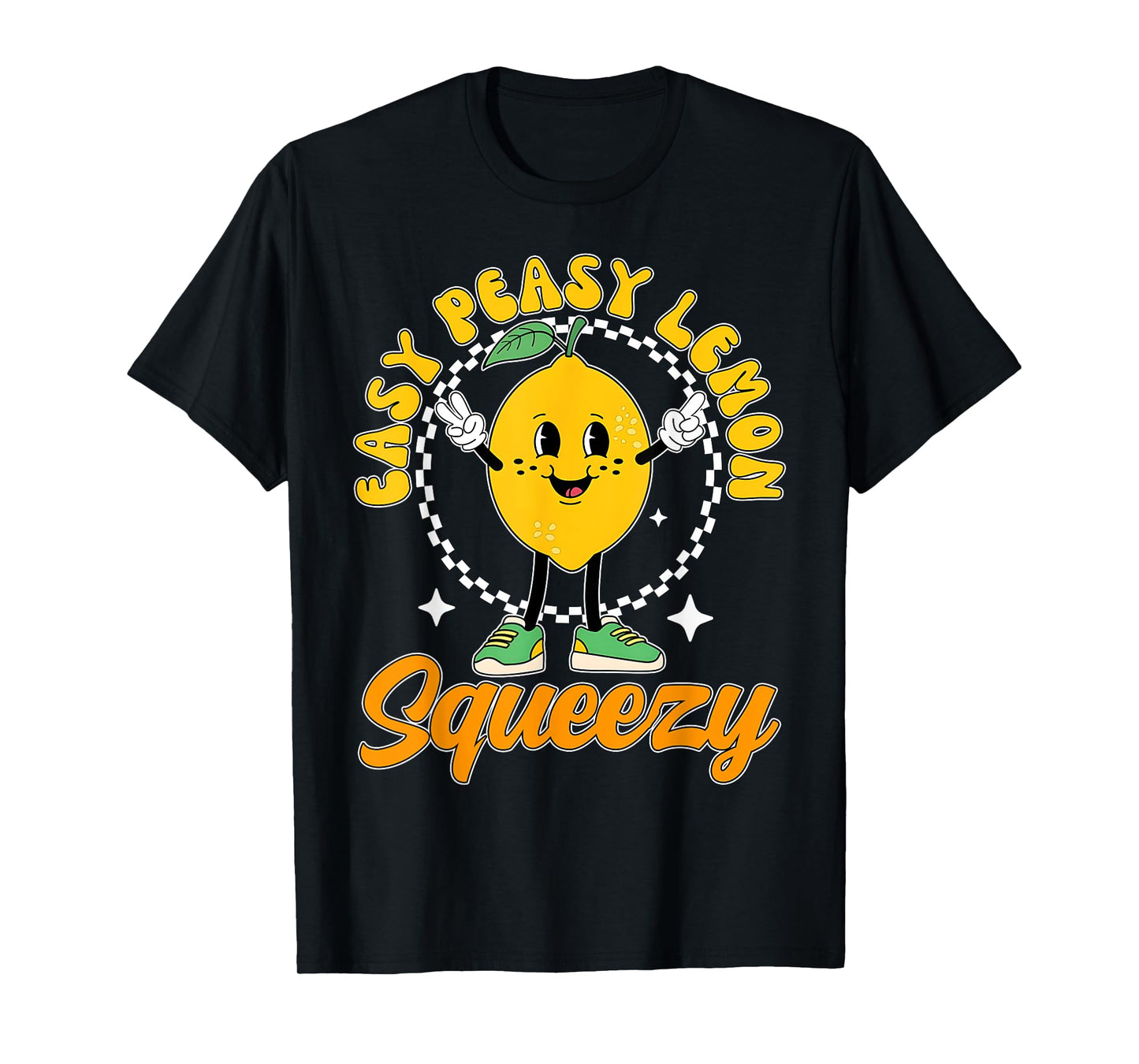 Retro Groovy Easy Peasy Lemon Squeezy Hello Summer Vacation T-Shirt