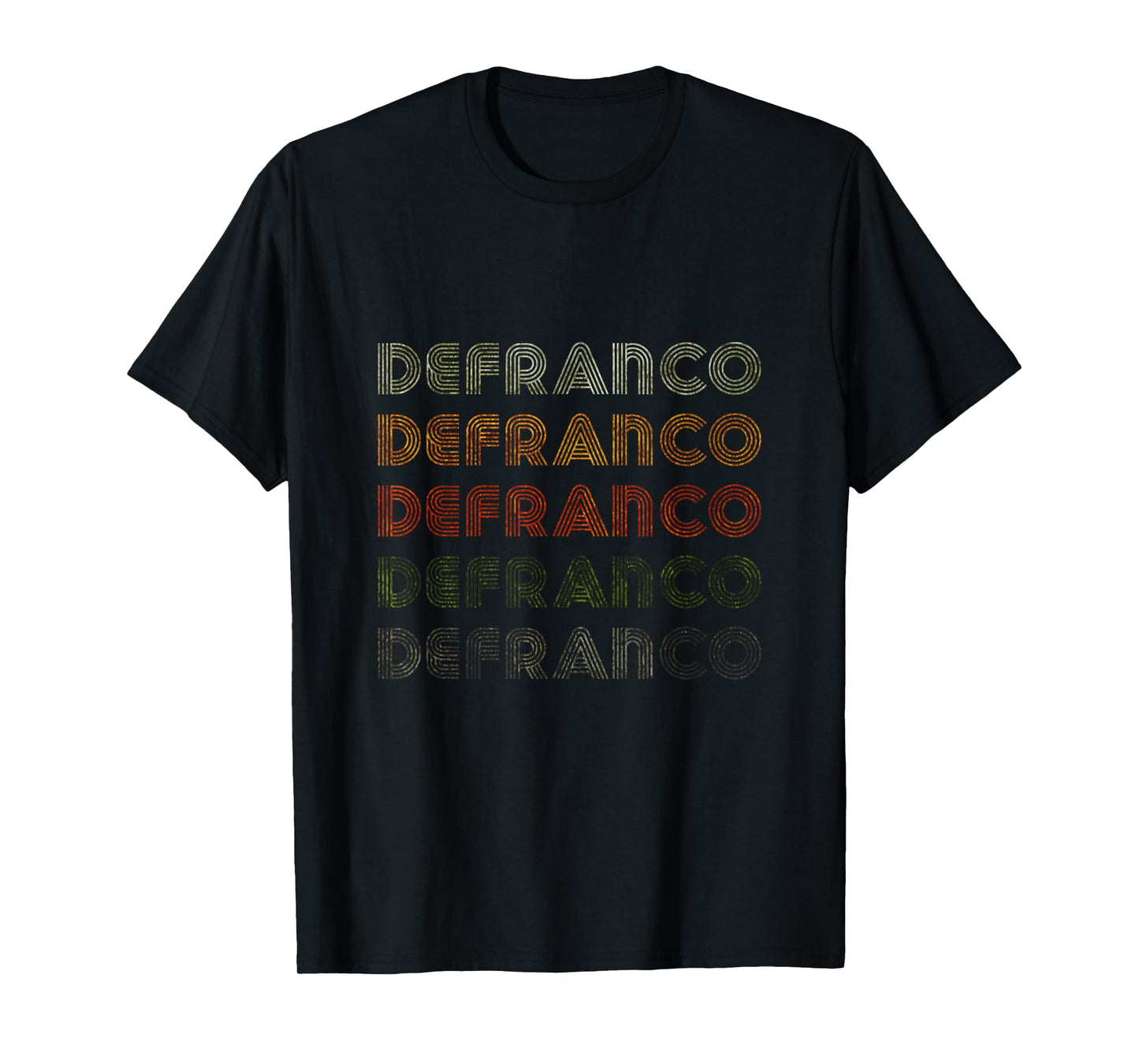 Love Heart Defranco Tee Grunge Vintage Style Black Defranco T-Shirt