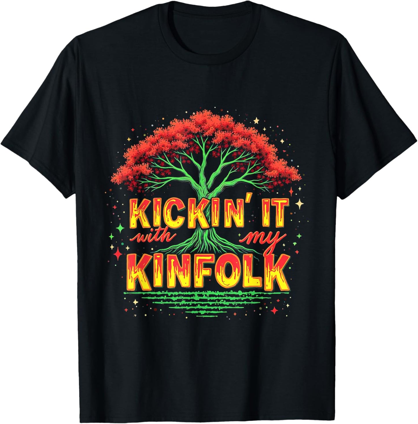 Kickin' It With My Kinfolk Funny Family Reunion Summer T-Shirt