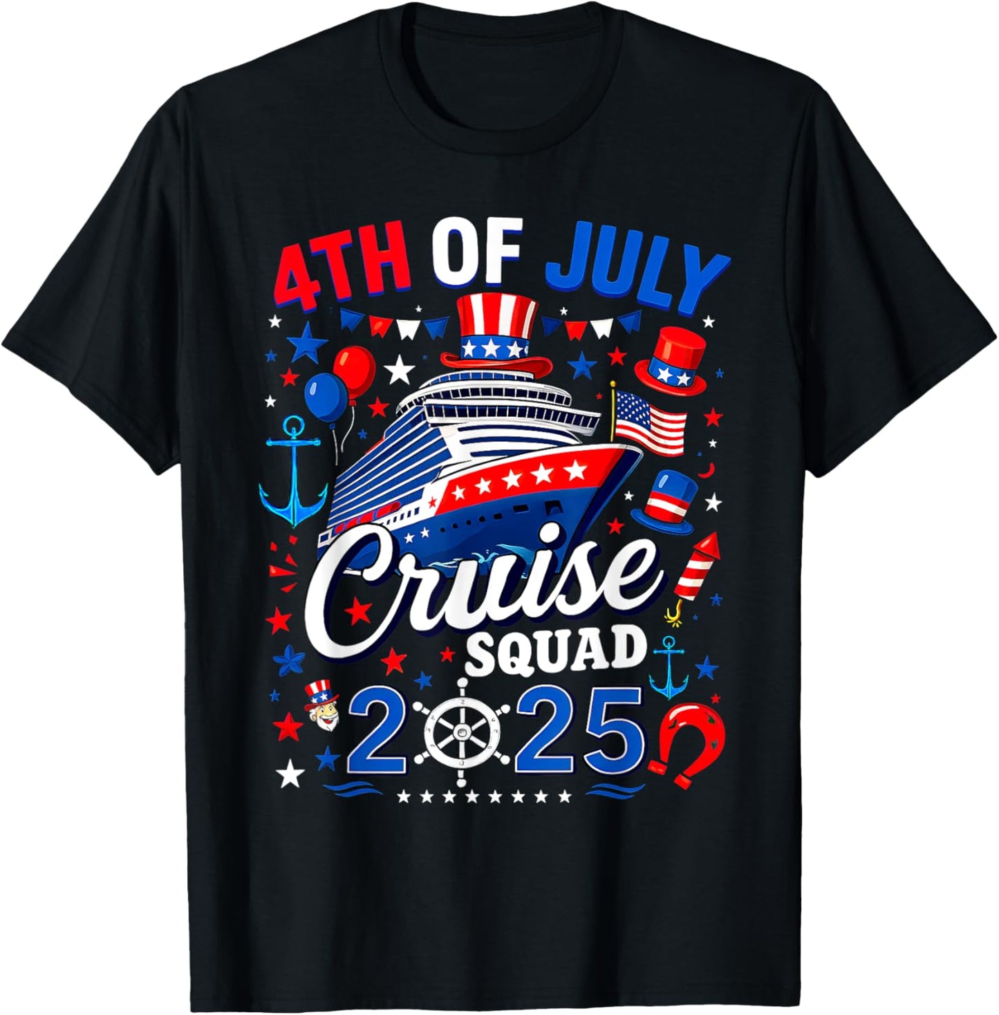 4th Of July Cruise Patriotic American Cruising Summer Family T-Shirt