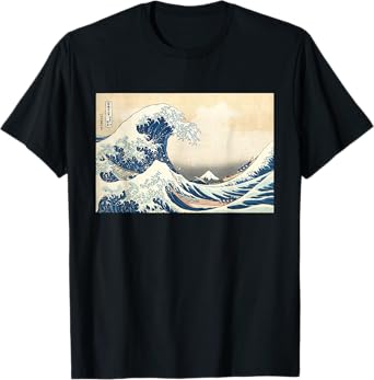 Great Wave Off Kanagawa Katsushika Hokusai Surfing Ocean T-Shirt