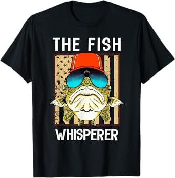 The fis.h whisperer american flag Women Men T-Shirt