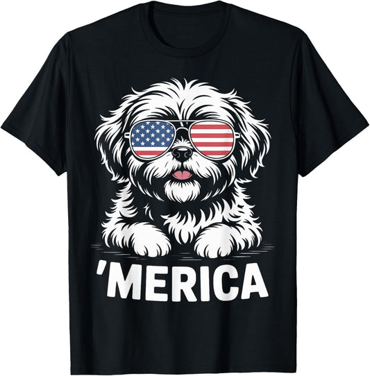 Shih Tzu 4th Of July ‘merica Patriotic T-shirt