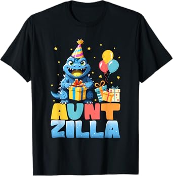 Auntzilla Funny Monster Kaiju Family Matching Birthday Women T-Shirt
