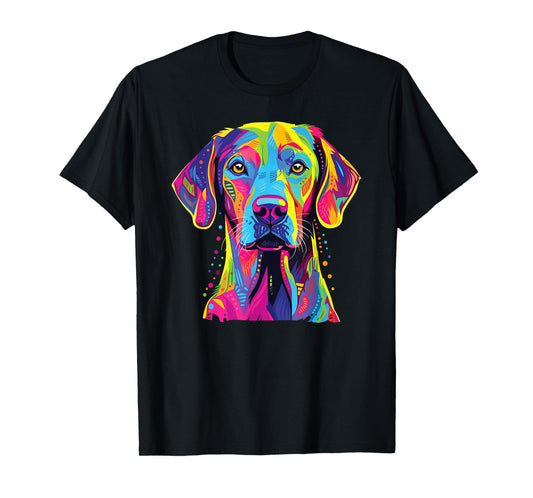 Watercolor Colorful Blue Lacy Dog T-Shirt