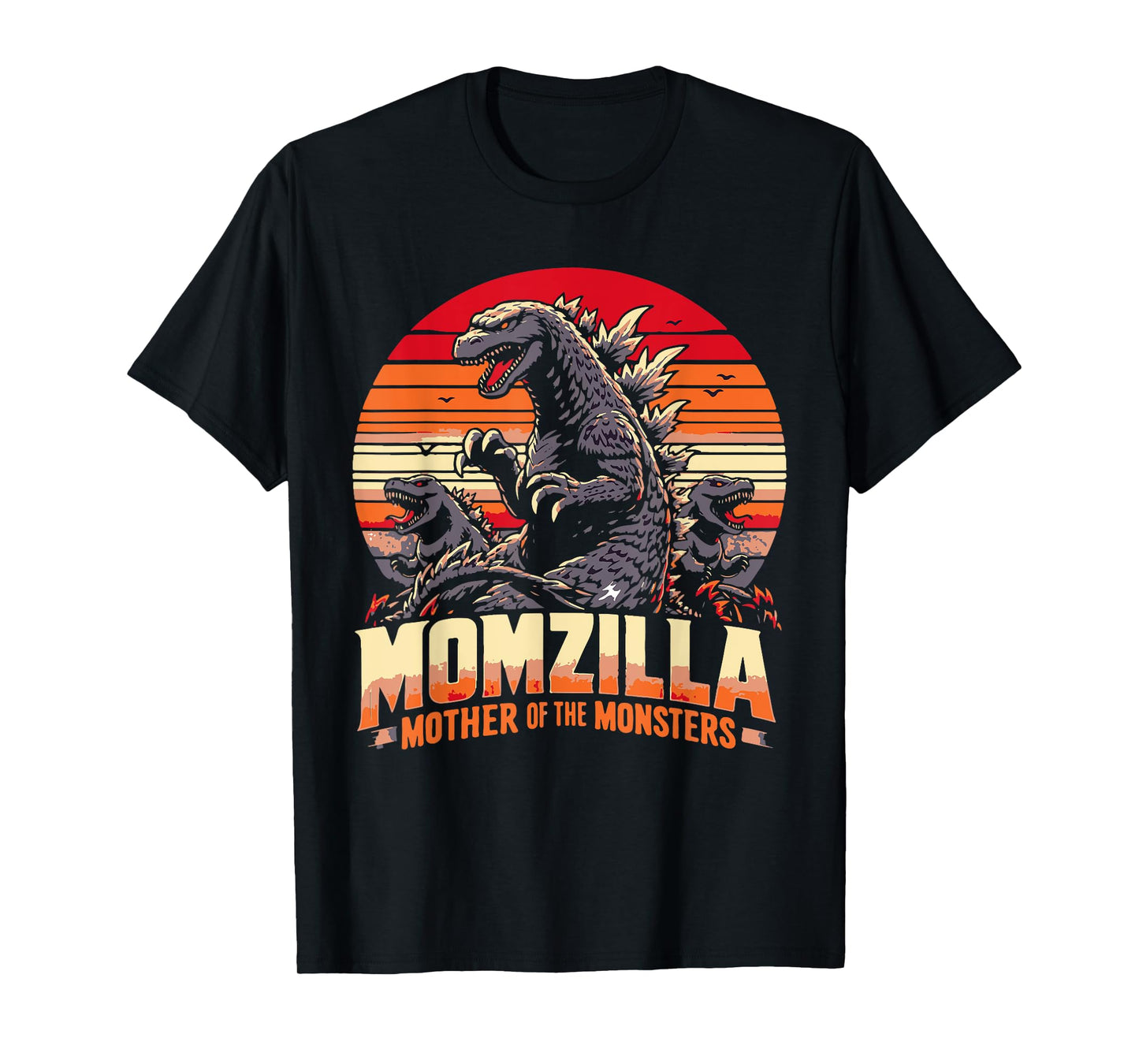 funny Momzilla Mother Of Monsters Retro birthday Mothers day T-Shirt