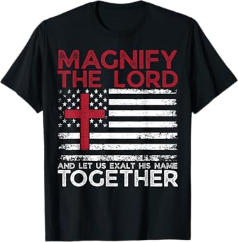 Magnify The Lord Exalt Him Together Psalm 34:3 VBS 2025 T-Shirt