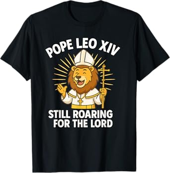 Pope Leo XIV Roaring Lion For The Lord Kid Boys Girls Gifts T-Shirt