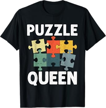 Cool Puzzle Design For Women Girls Jigsaw Lover Puzzle Piece T-Shirt