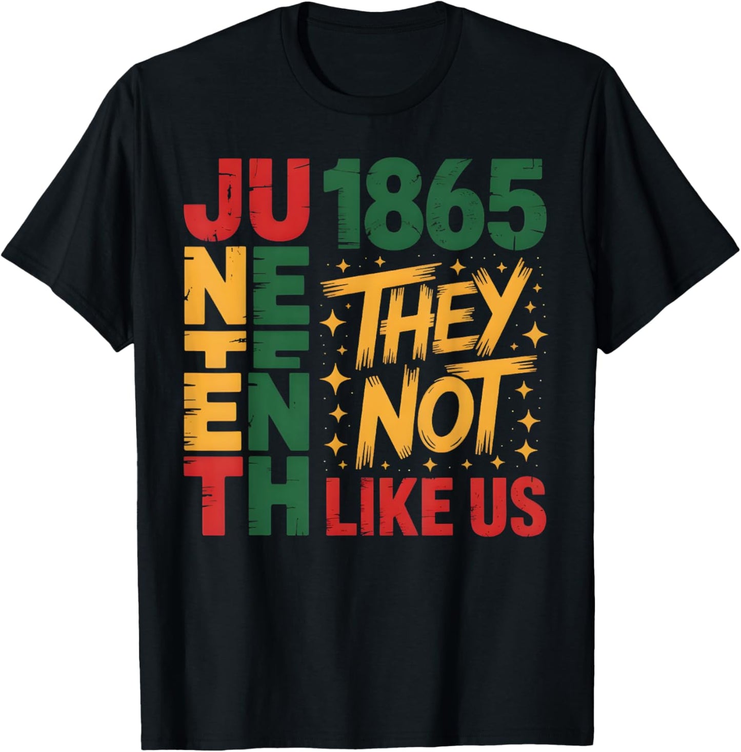 They Don't Like Us Juneteenth 1865 Freedom Pride Tee T-Shirt