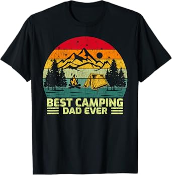 Funny Vintage Best Camping Dad Ever Father's Day T-Shirt