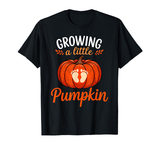 Growing A Little Pumpkin Pregnancy Thanksgiving Maternity T-Shirt