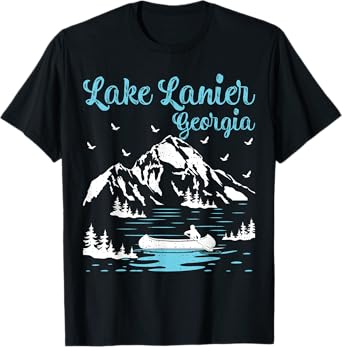 Summer Vacation Retro Georgia Lake Lanier T-Shirt for Men Women Kids