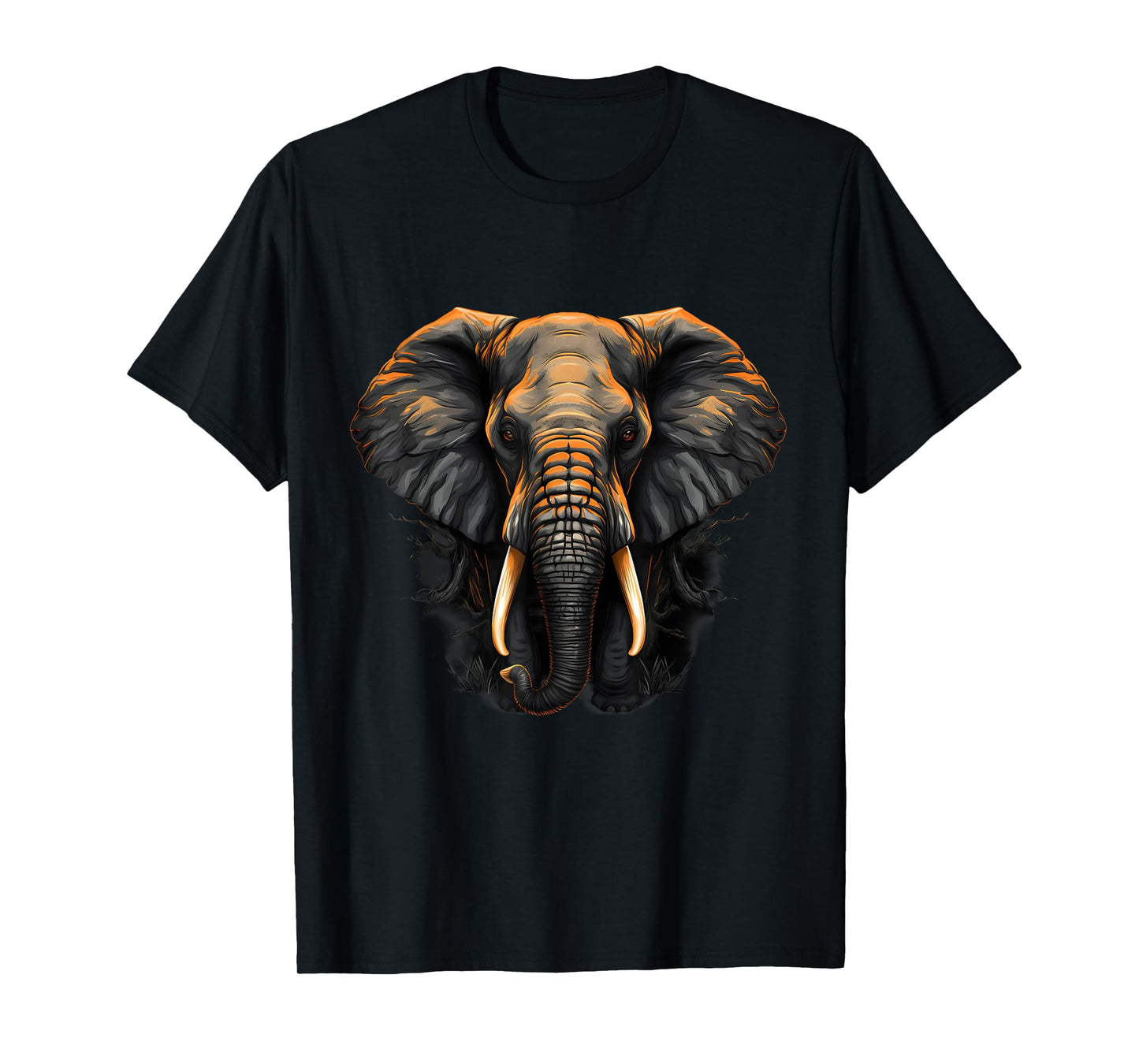 Elephant Portrait Artwork Wildlife Safari Nature Savanna T-Shirt