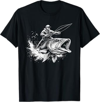 Fishing Dad Adventure Epic Fisherman Ride the Monster Fish T-Shirt