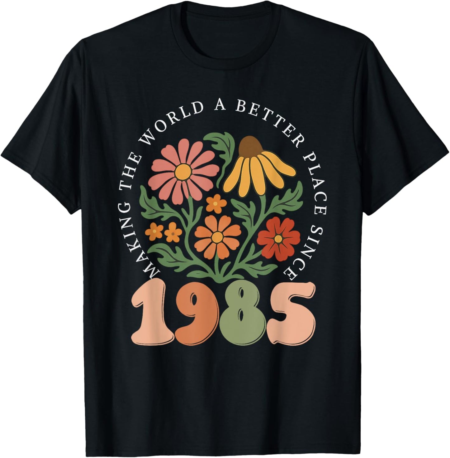 40 Years Old Vintage 1985 40th Birthday Tee Wildflower Women T-Shirt