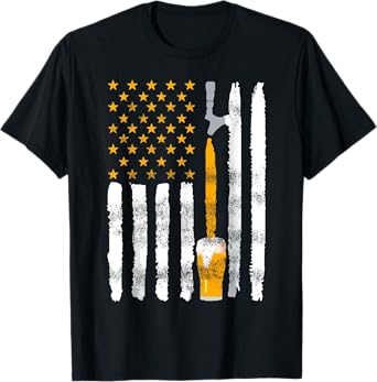 American Beer on Tap Flag T Shirt for Men and Women T-Shirt